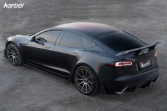 Tesla Model S 3rd Gen Late 2021-ON with Aftermarket Parts - Rear Diffuser Dry Pre-preg Carbon Fiber from Karbel Carbon