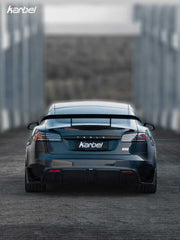 Tesla Model S 3rd Gen Late 2021-ON with Aftermarket Parts - Rear Diffuser Dry Pre-preg Carbon Fiber from Karbel Carbon