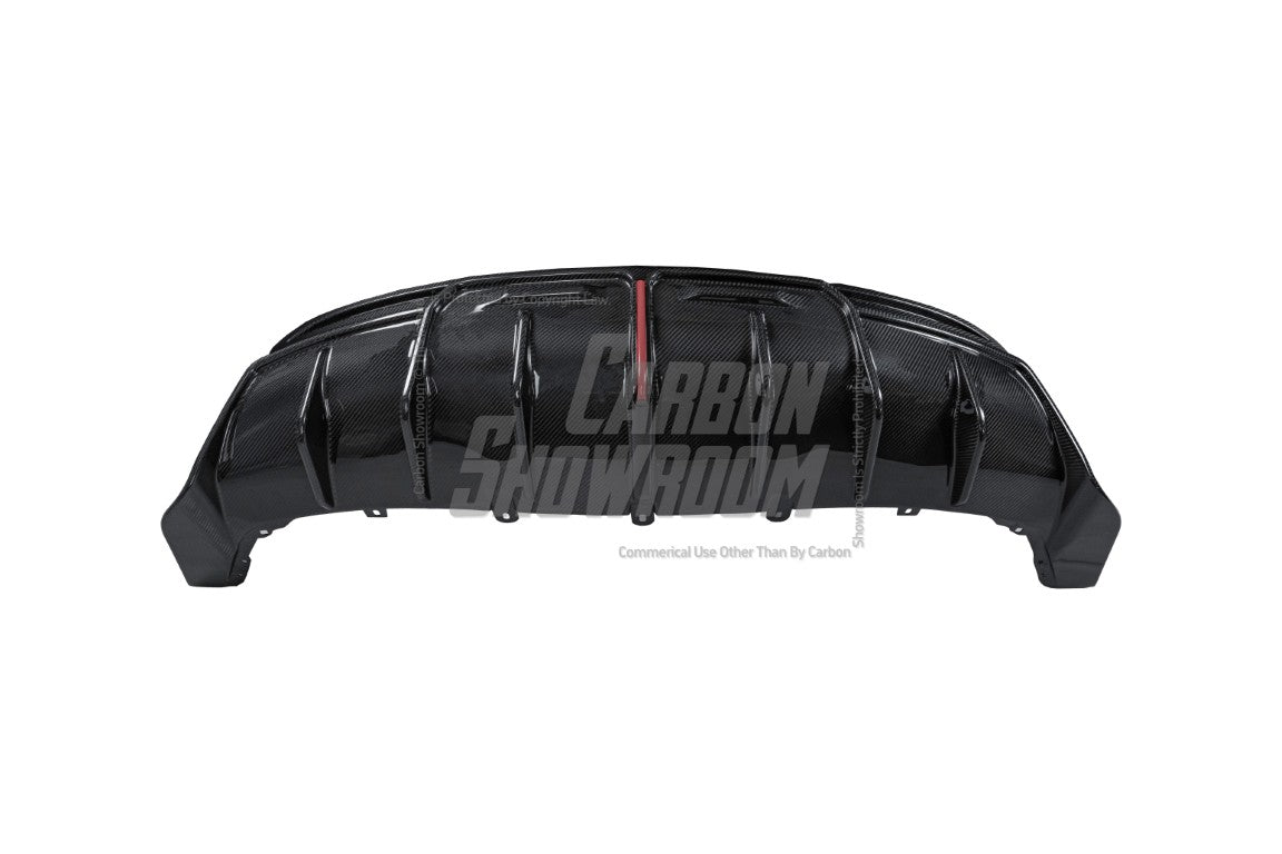 Tesla Model Y 2020-ON with Aftermarket Parts - Rear Diffuser Pre-preg Carbon Fiber from Karbel Carbon