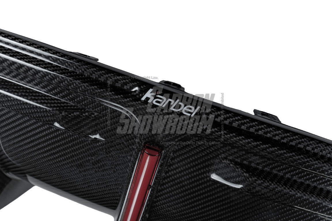 Tesla Model Y 2020-ON with Aftermarket Parts - Rear Diffuser Pre-preg Carbon Fiber from Karbel Carbon