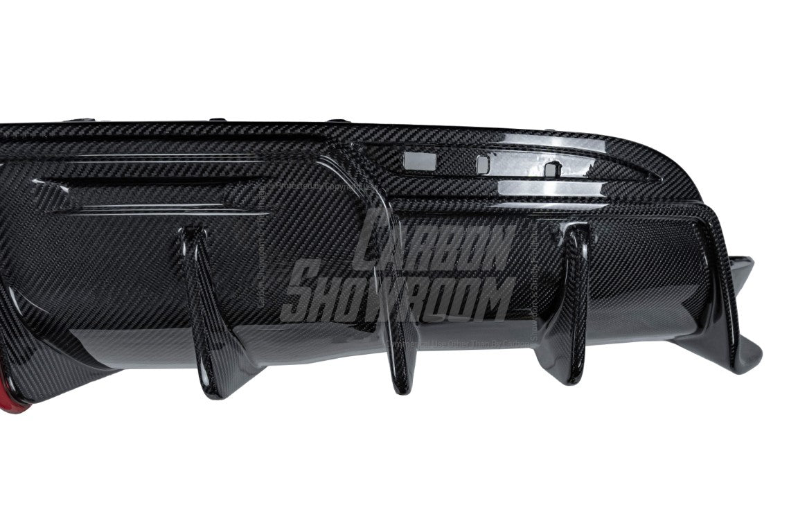 Tesla Model Y 2020-ON with Aftermarket Parts - Rear Diffuser Pre-preg Carbon Fiber from Karbel Carbon
