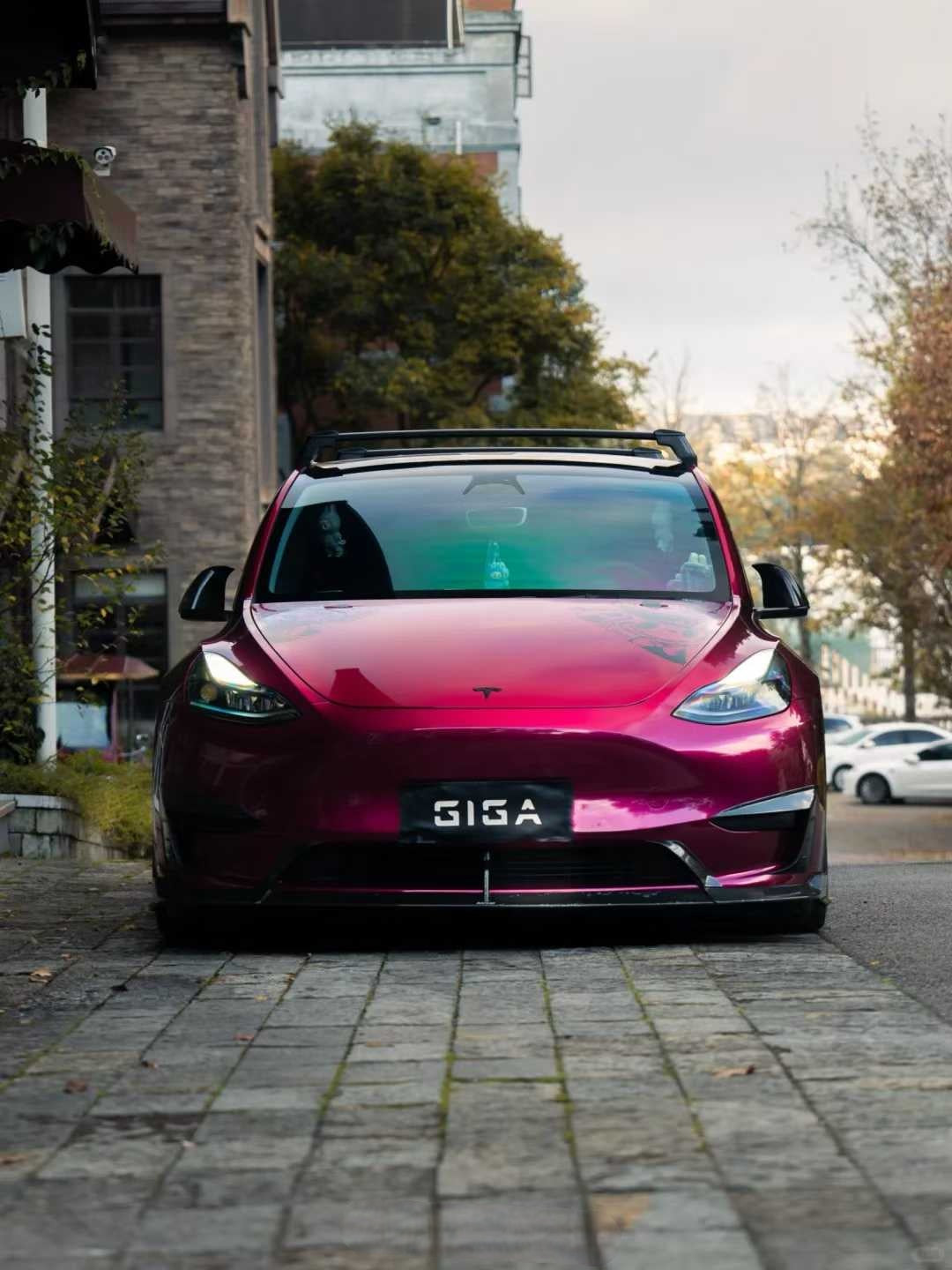 Tesla Model Y 2020-ON with Aftermarket Parts - Upper Valences Pre-preg Carbon Fiber from Karbel Carbon