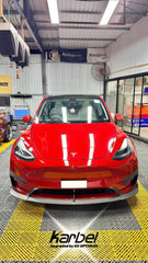Tesla Model Y 2020-ON with Aftermarket Parts - Upper Valences Pre-preg Carbon Fiber from Karbel Carbon