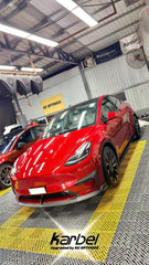Tesla Model Y 2020-ON with Aftermarket Parts - Upper Valences Pre-preg Carbon Fiber from Karbel Carbon