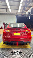 Tesla Model Y 2020-ON with Aftermarket Parts - Rear Diffuser Pre-preg Carbon Fiber from Karbel Carbon