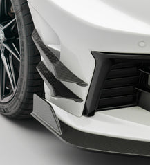 Toyota GR Yaris GXPA16 Facelift 2024-ON with Aftermarket Parts - X Front Canards Dry Pre-preg Carbon Fiber from Karbel Carbon
