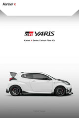 Toyota GR Yaris GXPA16 Facelift 2024-ON with Aftermarket Parts - X Front Canards Dry Pre-preg Carbon Fiber from Karbel Carbon