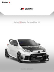 Toyota GR Yaris GXPA16 Facelift 2024-ON with Aftermarket Parts - X Front Canards Dry Pre-preg Carbon Fiber from Karbel Carbon