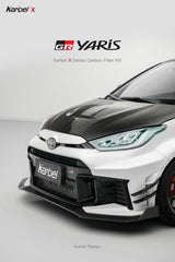 Toyota GR Yaris GXPA16 Facelift 2024-ON with Aftermarket Parts - X Front Lip Dry Pre-preg Carbon Fiber from Karbel Carbon