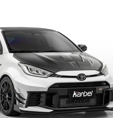 Toyota GR Yaris GXPA16 (Both Fits Pre-Facelift & Facelift) 2020-ON with Aftermarket Parts - X Hood Dry Pre-preg Carbon Fiber from Karbel Carbon
