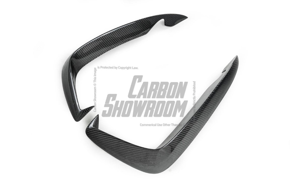 Audi S3 A3 (with S-bumper) 8.5V 2017 2018 2019 2020 with Aftermarket Parts - Upper Valences Pre-preg Carbon Fiber from Karbel Carbon