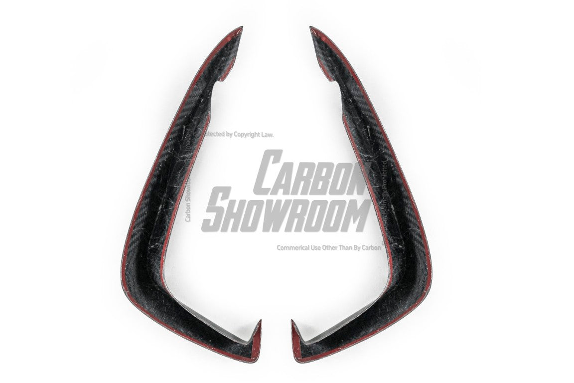 Audi S3 A3 (with S-bumper) 8.5V 2017 2018 2019 2020 with Aftermarket Parts - Upper Valences Pre-preg Carbon Fiber from Karbel Carbon