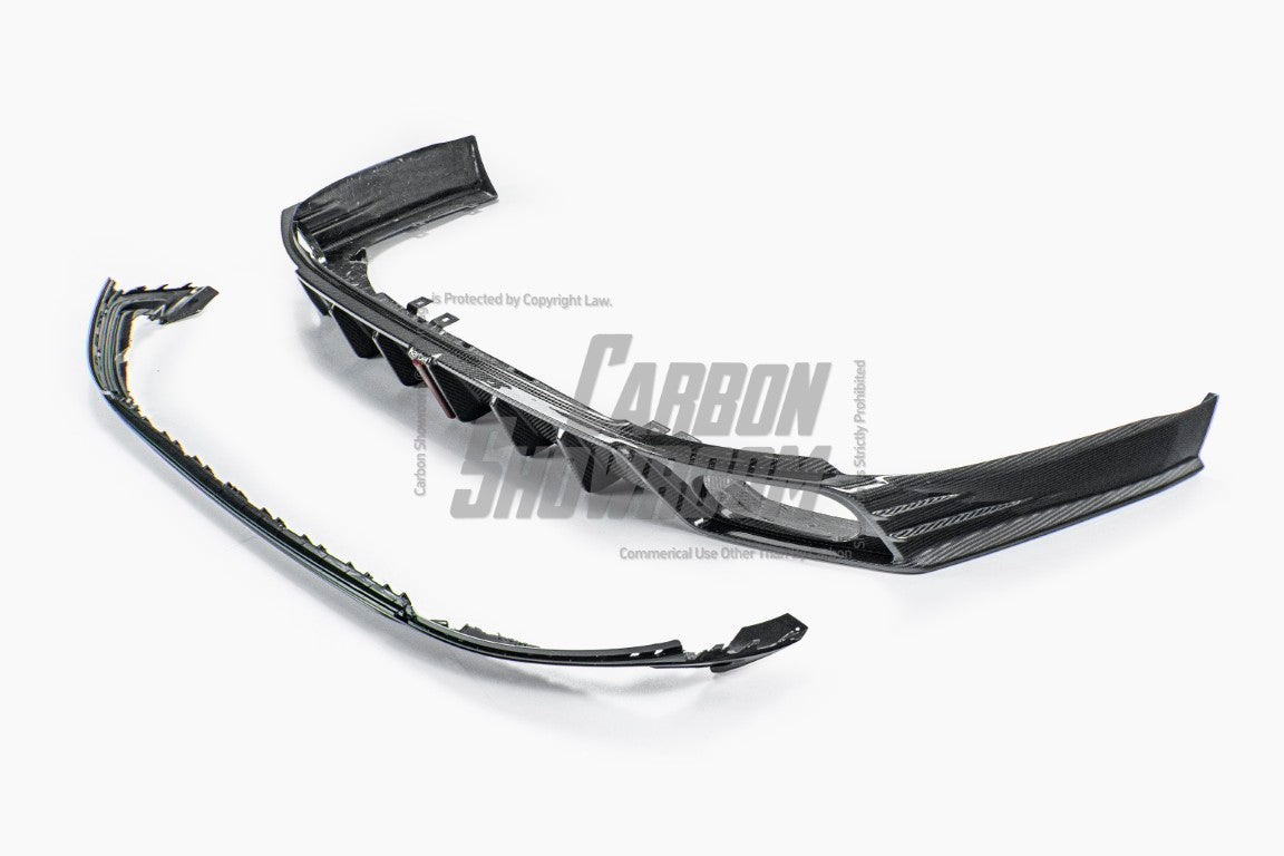 Volkswagen Arteon CC SE R-Line/SEL/SEL 4MOTION/SEL Premium 4MOTION/R-Line/R-Line 4MOTION (Both Fits Pre-facelift & Facelift) 2019 2020 2021 2022 2023 with Aftermarket Parts - with Light Rear Diffuser Dry Pre-preg Carbon Fiber from Karbel Carbon