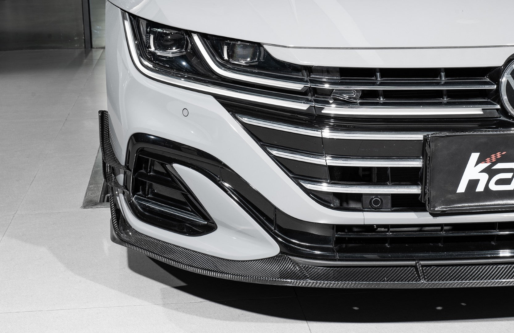 Volkswagen Arteon CC SE R-Line/SEL Premium R-Line/R-Line 4MOTION Facelift 2021 2022 2023 with Aftermarket Parts - Front Canards Dry Pre-preg Carbon Fiber from Karbel Carbon