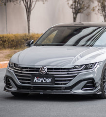 Volkswagen Arteon SE R-LINE & SEL Premium R-LINE 4MOTION 2021 2022 2023 with Aftermarket Parts - Front Lip Dry Pre-preg Carbon Fiber from Karbel Carbon