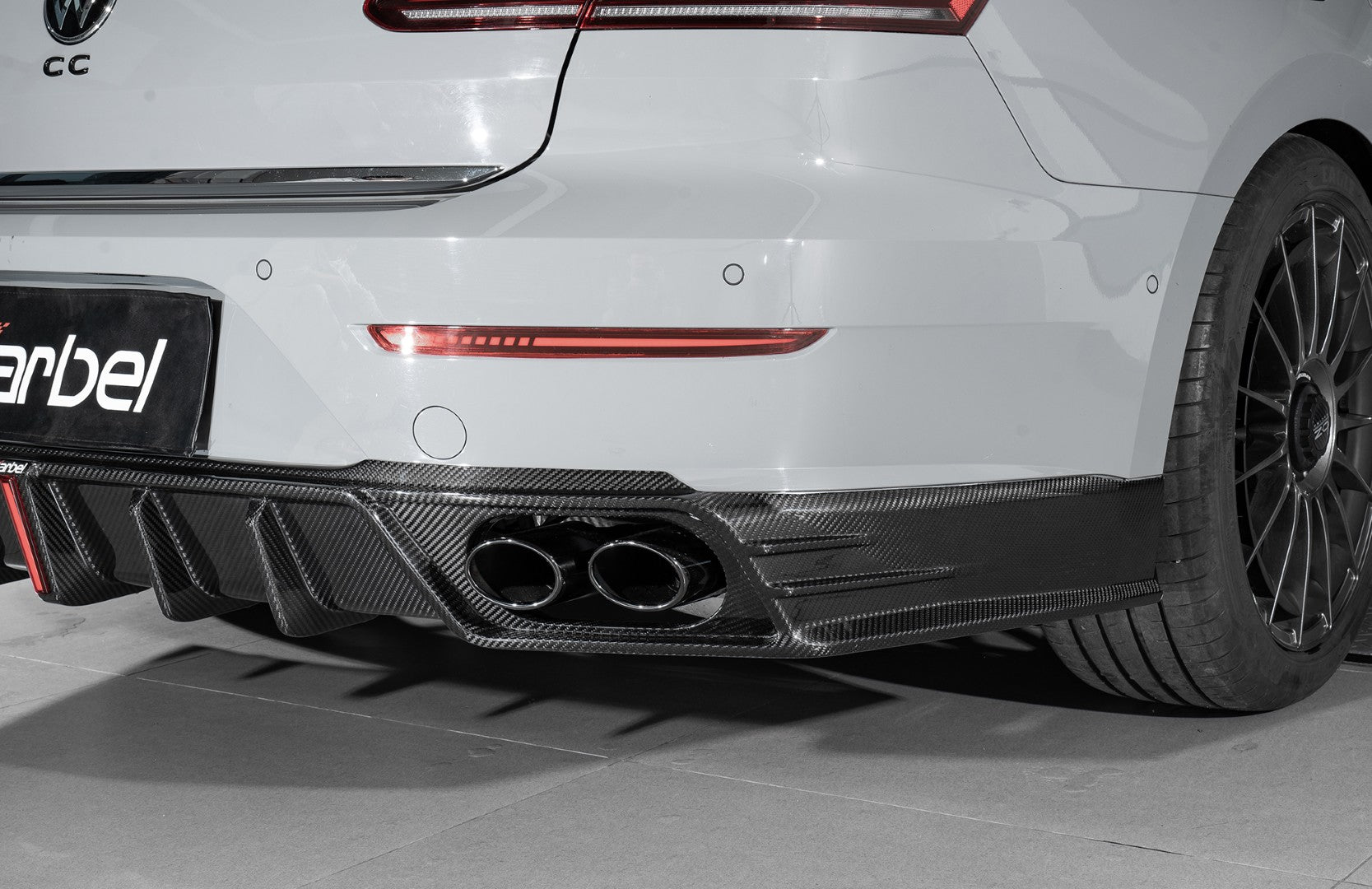 Volkswagen Arteon CC SE R-Line/SEL/SEL 4MOTION/SEL Premium 4MOTION/R-Line/R-Line 4MOTION (Both Fits Pre-facelift & Facelift) 2019 2020 2021 2022 2023 with Aftermarket Parts - with Light Rear Diffuser Dry Pre-preg Carbon Fiber from Karbel Carbon