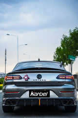 Volkswagen Arteon CC SE R-Line/SEL/SEL 4MOTION/SEL Premium 4MOTION/R-Line/R-Line 4MOTION (Both Fits Pre-facelift & Facelift) 2019 2020 2021 2022 2023 with Aftermarket Parts - Rear Lip Spoiler Dry Pre-preg Carbon Fiber from Karbel Carbon