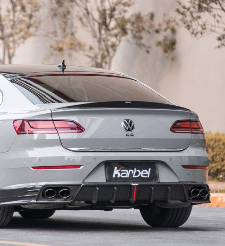 Volkswagen Arteon SE R-LINE & SEL Premium R-LINE 4MOTION 2019 2020 2021 2022 2023 with Aftermarket Parts - Rear Lip Spoiler Dry Pre-preg Carbon Fiber from Karbel Carbon