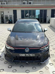 Volkswagen GTI MK8 2022 2023 2024 with Aftermarket Parts - V2 Front Lip Dry Pre-preg Carbon Fiber/FRP from Karbel Carbon