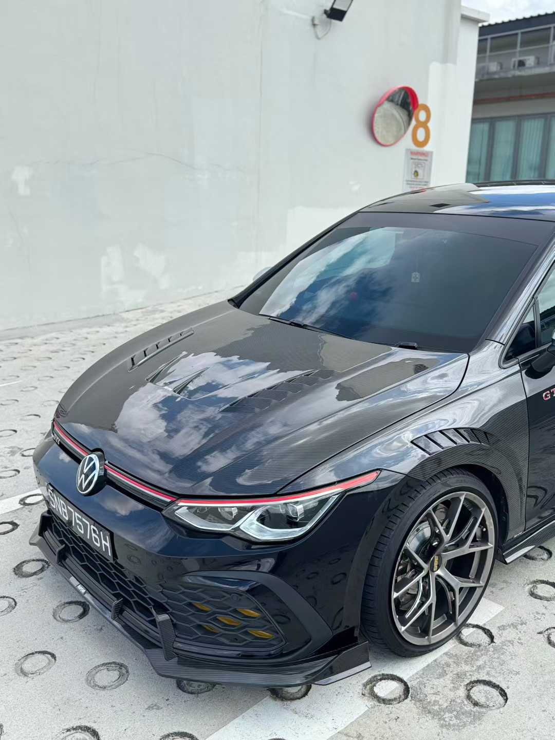 Volkswagen Golf R / GTI / Golf MK8 2022-ON with Aftermarket Parts - Hood Pre-preg Carbon Fiber from Karbel Carbon