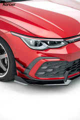 Volkswagen GTI & R-line MK8 2022 2023 2024 with Aftermarket Parts - V2 Front Canards Dry Pre-preg Carbon Fiber/FRP from Karbel Carbon