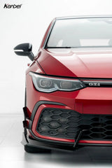 Volkswagen GTI & R-line MK8 2022 2023 2024 with Aftermarket Parts - V2 Front Canards Dry Pre-preg Carbon Fiber/FRP from Karbel Carbon