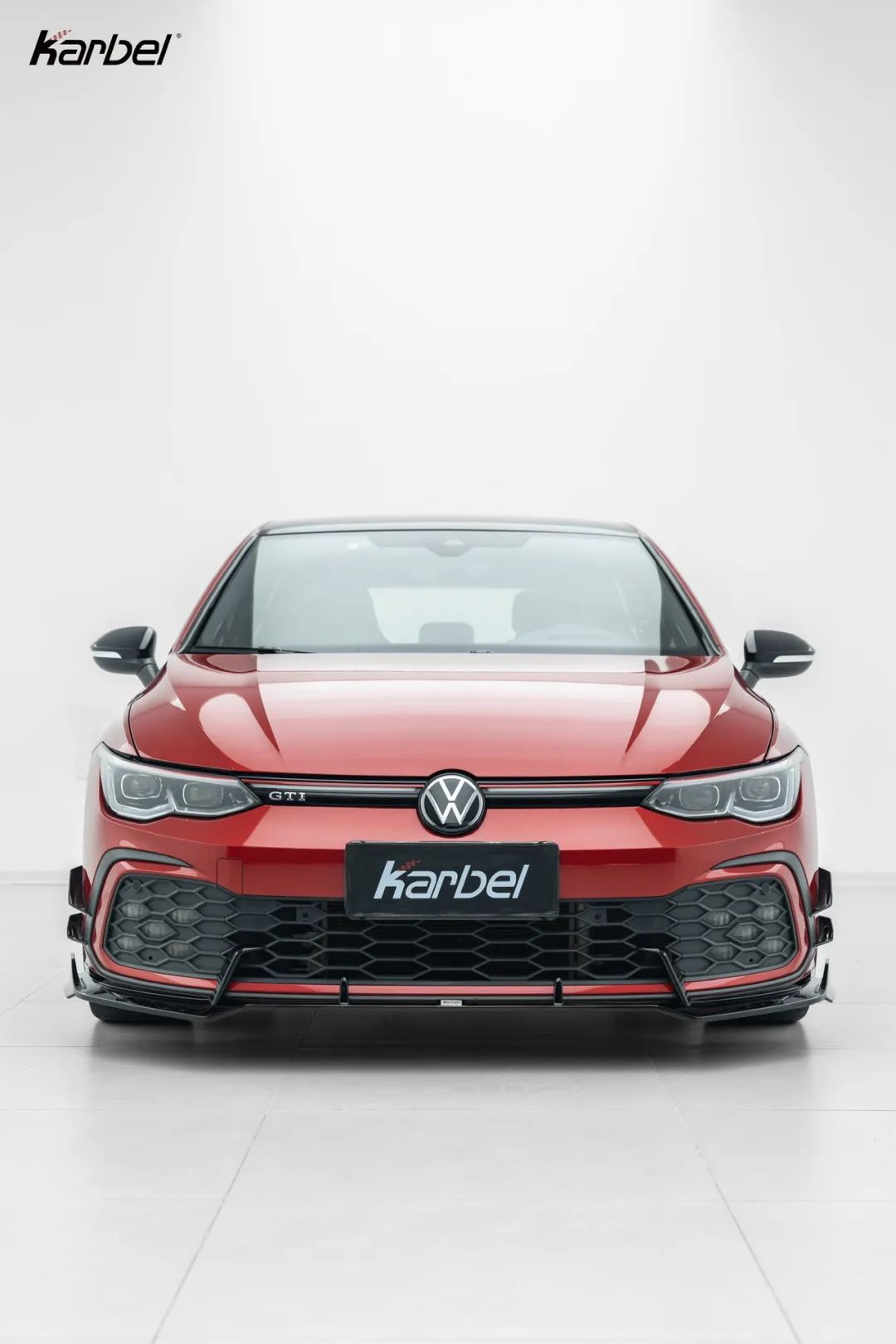 Volkswagen GTI MK8 2022 2023 2024 with Aftermarket Parts - V2 Front Lip Dry Pre-preg Carbon Fiber/FRP from Karbel Carbon