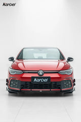 Volkswagen GTI MK8 2022 2023 2024 with Aftermarket Parts - V2 Front Lip Dry Pre-preg Carbon Fiber/FRP from Karbel Carbon