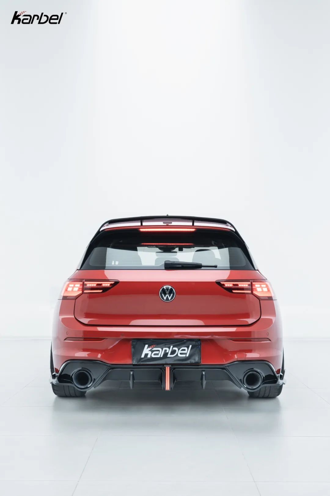 Volkswagen GTI MK8 2022-ON with Aftermarket Parts - V2 Rear Diffuser Pre-preg Carbon Fiber/FRP from Karbel Carbon