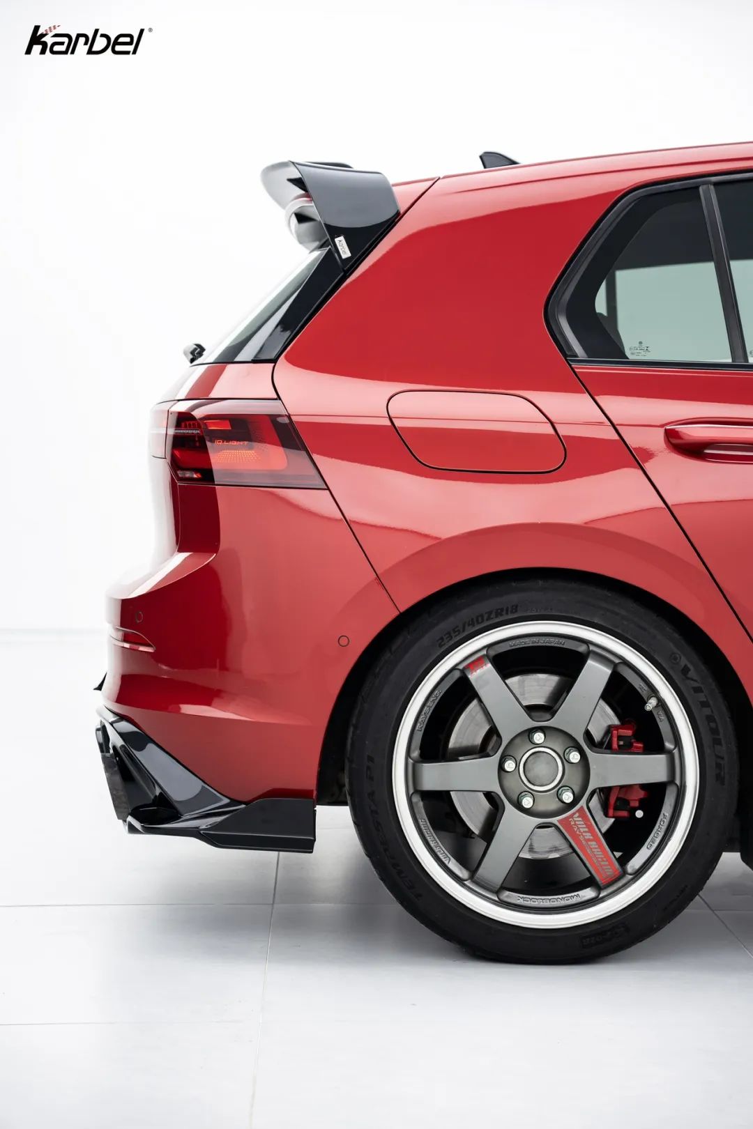 Volkswagen GTI MK8 2022-ON with Aftermarket Parts - V2 Rear Diffuser Pre-preg Carbon Fiber/FRP from Karbel Carbon