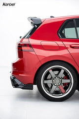 Volkswagen Golf GTI / R-line MK8 MK8.5 2022-ON with Aftermarket Parts - V2 Rear Roof Spoiler Dry Pre-preg Carbon Fiber/FRP from Karbel Carbon