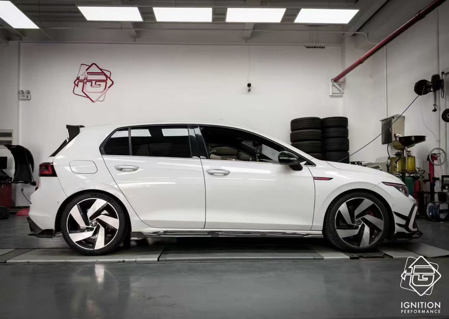 Volkswagen GTI MK8 2022-ON with Aftermarket Parts - Side Skirts Pre-preg Carbon Fiber from Karbel Carbon