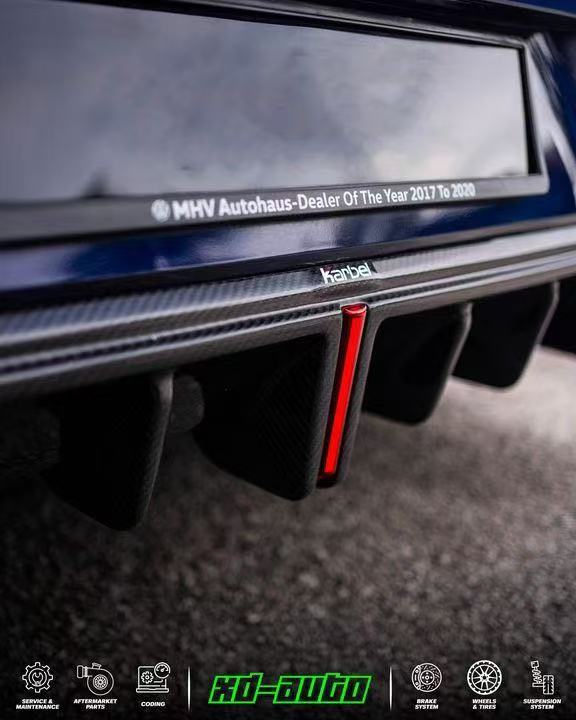 Volkswagen GTI MK8 2022-ON with Aftermarket Parts - Rear Diffuser Pre-preg Carbon Fiber from Karbel Carbon