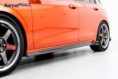 Volkswagen GTI MK8 2022-ON with Aftermarket Parts - Side Skirts Pre-preg Carbon Fiber from Karbel Carbon