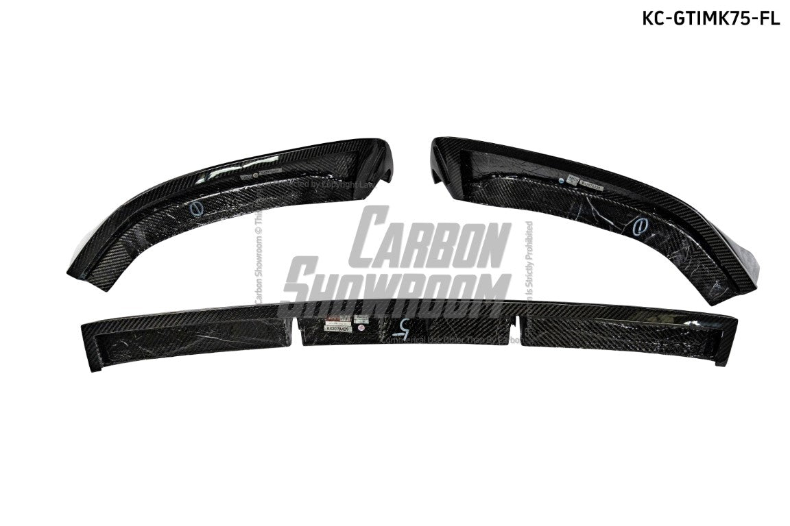 Volkswagen GTI MK7.5 2018 2019 2020 2021 with Aftermarket Parts - Front Lip Pre-preg Carbon Fiber from Karbel Carbon