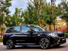 BMW X3M X3MC F97 Pre-LCI 2019 2020 2021 & X4M X4MC F98 Pre-LCI 2019 2020 2021 with Aftermarket Parts - Front Lip Pre-preg Carbon Fiber from Karbel Carbon