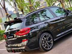 BMW X3M X3MC F97 Pre-LCI 2019-2021 & X3 G01 pre-LCI 2019 2020 2021 with Aftermarket Parts - Rear Roof Spoiler Pre-preg Carbon Fiber from Karbel Carbon