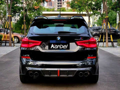 BMW X3M X3MC F97 Pre-LCI 2019-2021 & X3 G01 pre-LCI 2019 2020 2021 with Aftermarket Parts - Rear Roof Spoiler Pre-preg Carbon Fiber from Karbel Carbon