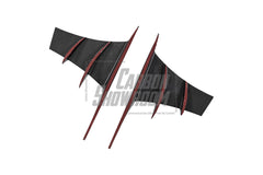 Lotus Emira 3.6 V6 2.0 Four-cylinder 2022-ON with Aftermarket Parts - Front Corner Canards Dry Pre-preg Carbon Fiber from Karbel Carbon