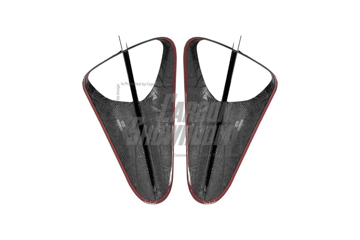 Lotus Emira 3.6 V6 2.0 Four-cylinder 2022-ON with Aftermarket Parts - Pre-preg Carbon Fiber Rear Bumper Vent Trim from Karbel Carbon