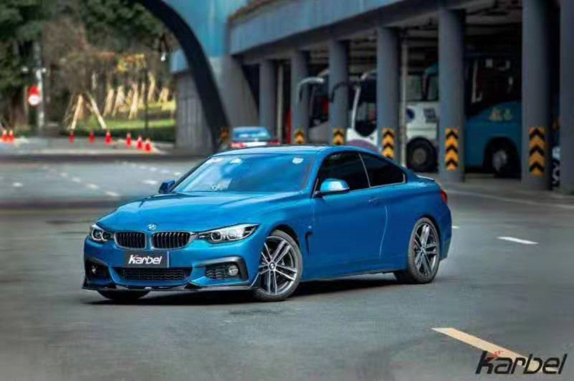 BMW 4 Series 430 440 (with M-Packae bumper, does not fit base model) F32 / F33 2017 2018 2019 2020 with Aftermarket Parts - Upper Valences Pre-preg Carbon Fiber from Karbel Carbon