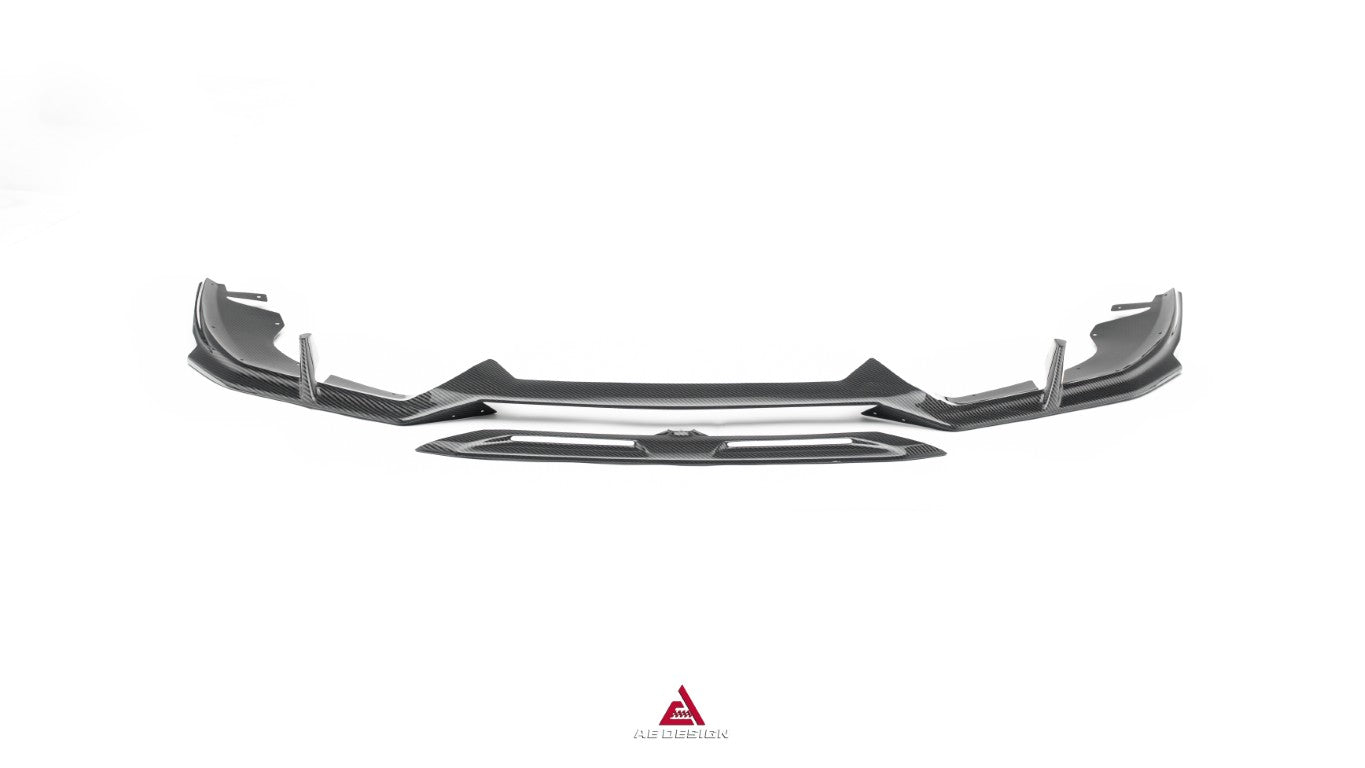 Lamborghini Huracan EVO AWD 2020 2021 2022 2023 with Aftermarket Parts - Front Lip Dry Pre-preg Carbon Fiber from ArmorExtend