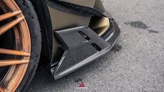 Lamborghini Huracan EVO AWD 2020 2021 2022 2023 with Aftermarket Parts - Front Lip Dry Pre-preg Carbon Fiber from ArmorExtend