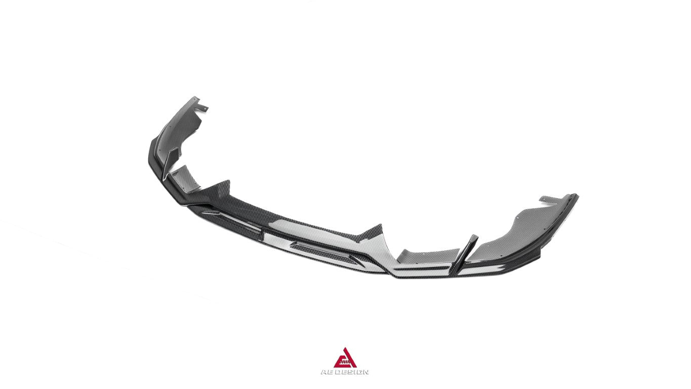 Lamborghini Huracan EVO AWD 2020 2021 2022 2023 with Aftermarket Parts - Front Lip Dry Pre-preg Carbon Fiber from ArmorExtend