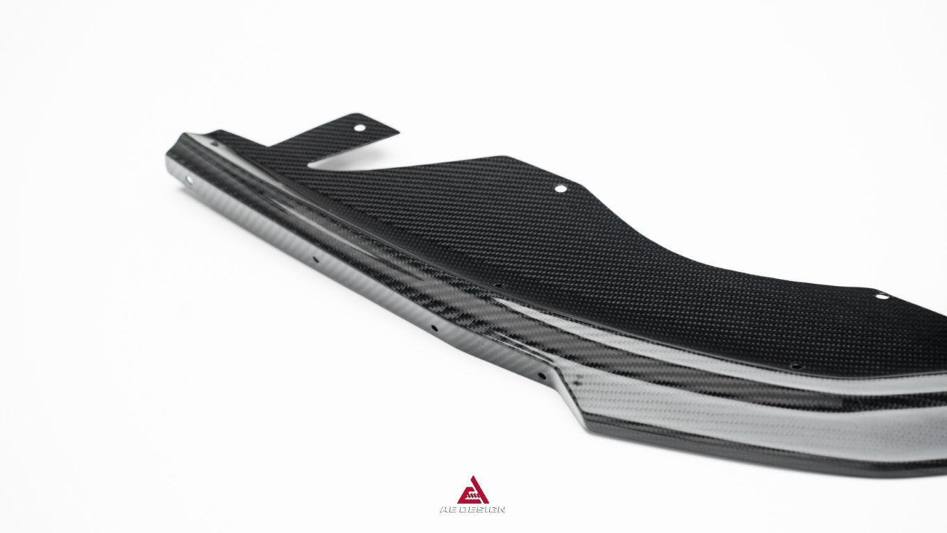 Lamborghini Huracan EVO AWD 2020 2021 2022 2023 with Aftermarket Parts - Front Lip Dry Pre-preg Carbon Fiber from ArmorExtend