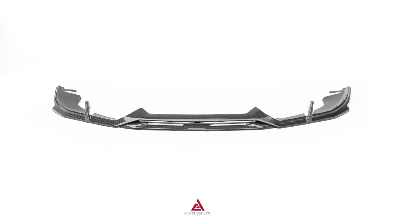 Lamborghini Huracan EVO AWD 2020 2021 2022 2023 with Aftermarket Parts - Front Lip Dry Pre-preg Carbon Fiber from ArmorExtend