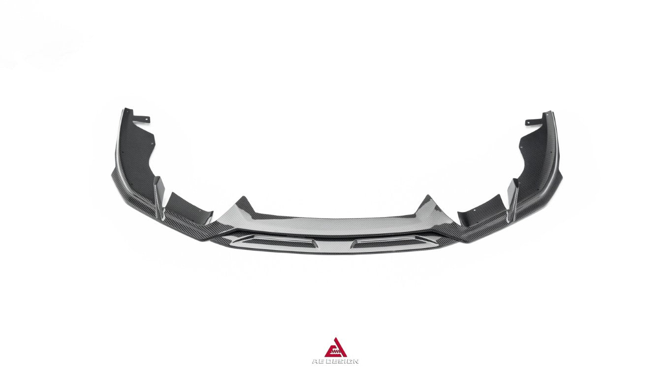 Lamborghini Huracan EVO AWD 2020 2021 2022 2023 with Aftermarket Parts - Front Lip Dry Pre-preg Carbon Fiber from ArmorExtend