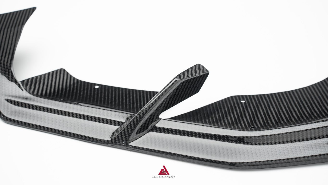 Lamborghini Huracan EVO AWD 2020 2021 2022 2023 with Aftermarket Parts - Front Lip Dry Pre-preg Carbon Fiber from ArmorExtend