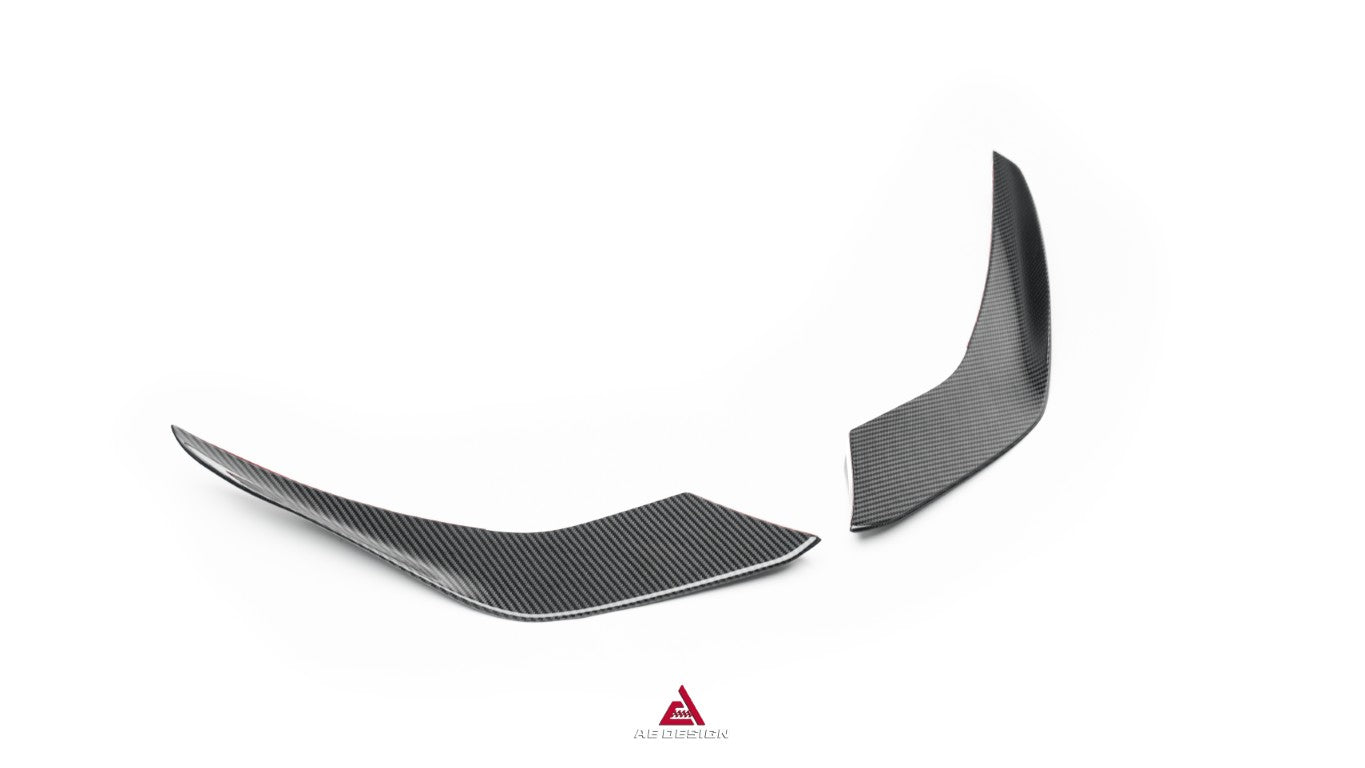 Lamborghini Huracan EVO AWD 2020 2021 2022 2023 with Aftermarket Parts - Front Canards Dry Pre-preg Carbon Fiber from ArmorExtend