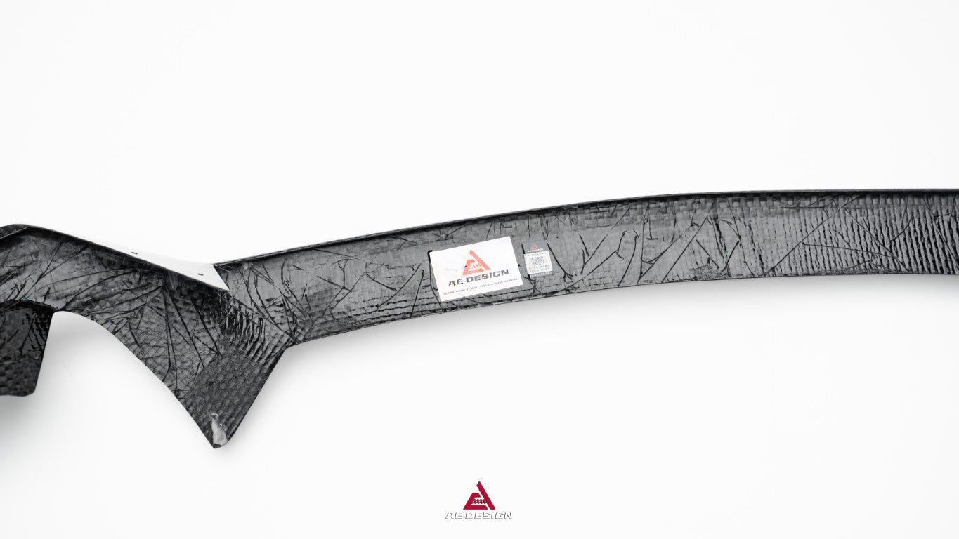 Lamborghini Huracan EVO AWD 2020 2021 2022 2023 with Aftermarket Parts - Front Lip Dry Pre-preg Carbon Fiber from ArmorExtend